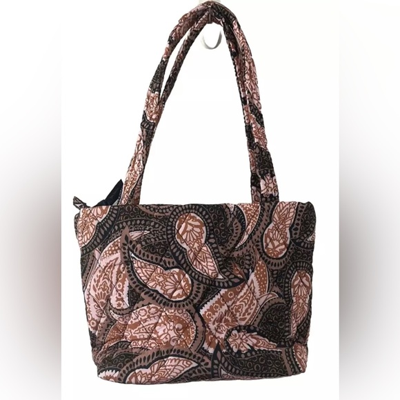 Vera Bradley Ultralight Fern Paisley Tote Bag 15” x 10” x 4.5” Quilted Zip NWT